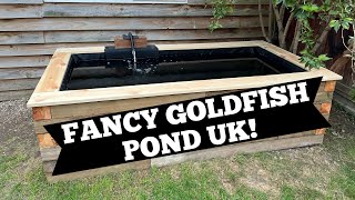 DIY FANCY GOLDFISH pond UK [upl. by Elletnahs]