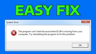 How To Fix binkw32dll is Missing From Your Computer in Windows [upl. by Astto675]