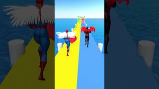 GTA V Punch Run Spiderman vs Venom  Angel  Demon spiderman shorts gta [upl. by Kobi337]