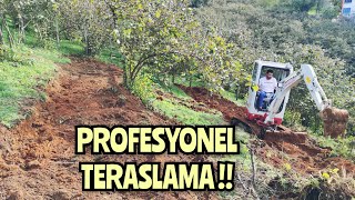 FINDIKTA TERASLAMA ve Sıra Arası Dikim İle ÇEŞİT DEĞİŞİMİ  Takeuchi TB 216 Mini Ekskavatör [upl. by Yadroc]