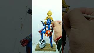 Kali maa ki Murti Mitti se banakar colour karna sikhe  kali art mahakali kalimaa art shorts [upl. by Leaffar]