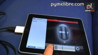 Usando el ipad2 como grabadora de audio con microfono profesional externo USB [upl. by Gargan721]