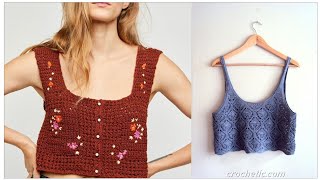 Amazing Crochet Tops For Girls Patterns 2022 Crochet Pattern [upl. by Tanney]