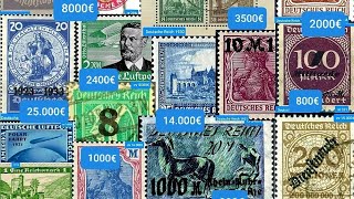 most expensive Deutsche Reich Germany 50 stamps 1900  1945 stamps from Germany war era [upl. by Kaliope213]