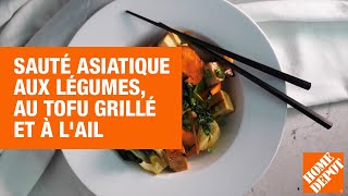 Recette Vegan Sauté asiatique aux légumes au tofu grillé et à l’ail  Home Depot Canada [upl. by Thurston714]