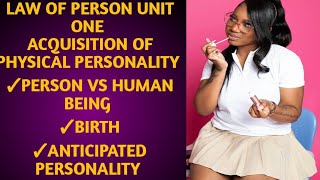 Ethiopian Law of person Chapter1 birth conception viable November 13 2024 [upl. by Vaientina24]