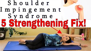 5 Best Relaxing Strengthening Dumbbell Exercises with Shoulder Impingement Syndrome [upl. by Anitaf]