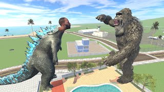 Franklin Become Godzilla to Kill King Kong in Indian Bike Driving 3D [upl. by Alekahs]