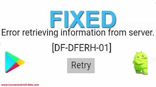 How To Fix Google Play Store Error DF DFERH 01 [upl. by Perlman427]