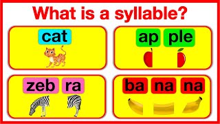 Whats a SYLLABLE 🤔  Syllable in English  7 types  Learn how to count syllables [upl. by Meador]