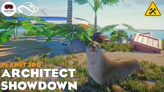 Touring a Zoo Habitat built in SPACE  Planet Zoo Architect Showdown [upl. by Aenit]