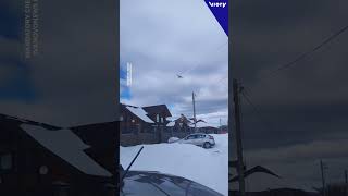 Footage captures moment of a military plane crash smoke in the Ivanovo region of Russia [upl. by Devora428]