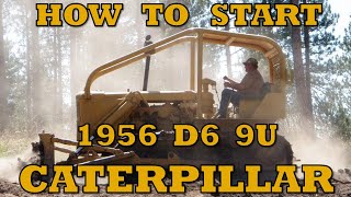 How to start a 1956 Caterpillar D69U with a pony motor [upl. by Girvin636]