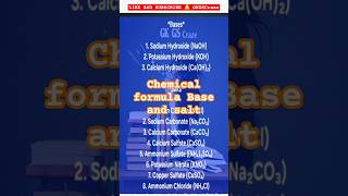 Chemical formula  Base and Salt  ytshorts chemistry ntpc railwayntpc2024 gkgscraze formula [upl. by Ayres]