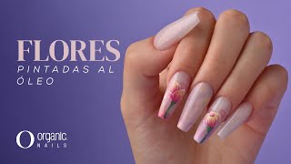 Diseño de uñas floral paso a paso con Organic Nails [upl. by Aulea]