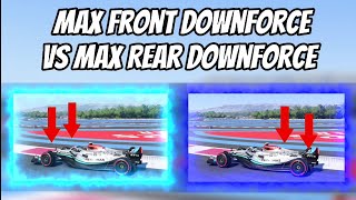 MAX FRONT DOWNFORCE vs MAX REAR DOWNFORCE f122 [upl. by Furiya]