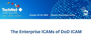 The Enterprise ICAMs of DoD ICAM [upl. by Wolsky]