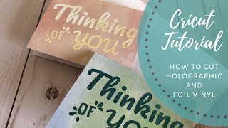 Cricut Tutorial  how to cut Cricut vinyl and adhesive foil sentiments for cards [upl. by Odlanir78]