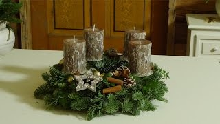 🎄 Adventskranz selber machen 🎅 Weihnachtsdeko DIY BastelAnleitung 🕯️ [upl. by Euqinehs488]