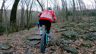 Mountain Bike  Rothrock Regulators Ugly Sweater Ride on 3 Bridges amp Lonberger  December 23 2021 [upl. by Ennylhsa]