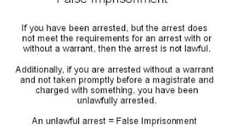 Know your rights  Arrest and False Imprisonment [upl. by Betsey]