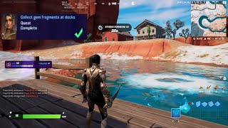 Collect gem fragments at docks fortnite [upl. by Alexina749]