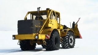 K700A im Wintereinsatz Insel Rügen 2013 Кировец К 700A трактор К700 снегоочиститель Snow plow [upl. by Ahcire]