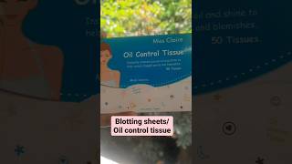 Oil control Tissue  Blotting sheets  oilyskin shorts youtubeshorts skincare viral oilyskin [upl. by Nacim]