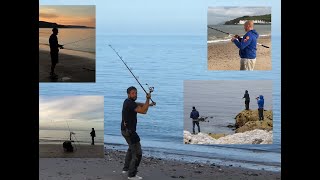 Beach Casting Fishing Antrim Coast  N Irish Coastal Scenery [upl. by Lexis458]