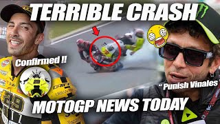 EVERYONE SHOCKED TERRIBLE CRASH Bezzecchi Vinales Rossi BIG ANGRY Official Iannone Join VR46 [upl. by Calie]