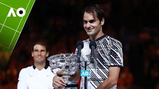 Your 2017 Champion Roger Federer  Australian Open 2017 [upl. by Nnylannej599]