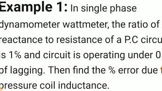 Elect Meas 34 Numericals on Dynamometer type wattmeter [upl. by Adyht]