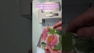 Stencil amp Embossed cards using Lisa Horton Bold Peonies with Cloud 9 blending amp Interference inks [upl. by Artap944]