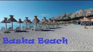 Baska Beach Camping morze  góry Chorwacja Krk [upl. by Corney]