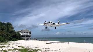 Landing in North Captiva Salty approach short 1800’ grass strip [upl. by Germain972]