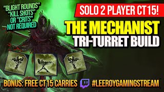 BEST Technomancer Build Outriders Solos 2 Player Gold CT15  The Mechanist Tri Turret Build [upl. by Kelda]