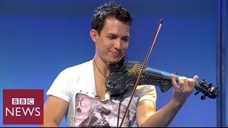 Fastest violinist in the world  BBC News [upl. by Ehtyde]