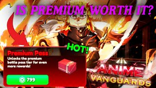 Buying PREMIUM❗is premium worth it❓anime vanguards [upl. by Ynaffad754]