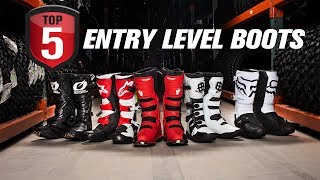 Top 5 EntryLevel Motocross Boots [upl. by Lairea635]