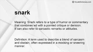 snark Meaning [upl. by Erine]