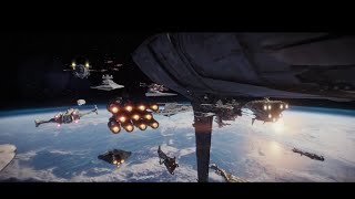 Rogue One A Star Wars Story  Space amp Aerial Battle of Scarif Supercut [upl. by Oag846]