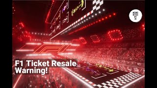 F1 Warns Against Reselling O2 Event Tickets [upl. by Ro]