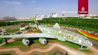 Emirates A380 at Dubai Miracle Garden  Emirates Airline [upl. by Valonia]