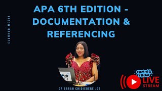 APA 6th EDITION  DOCUMENTATION amp REFERENCING [upl. by Asilim812]