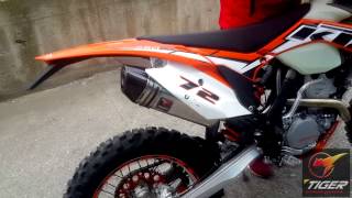 KTM 250 EXCF Exhaust  Tiger Exhaust TRI780 [upl. by Enrak]