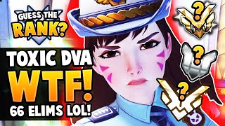 TOXIC DVA VS BASTION Overwatch Guess the Rank [upl. by Topliffe]