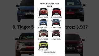 Tata Motors car sales june 2024 tata tatamotors india tatapunch nexon harrier tatasafari [upl. by Dray]