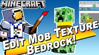 How You Can Change Mob Textures in Minecraft Bedrock using Nova Skin  Custom Creeper [upl. by Ynnavoj9]