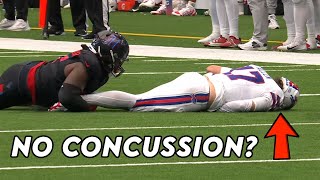 Josh Allen Given Smelling Salts After Huge Hit  Doctor Explains [upl. by Dace146]