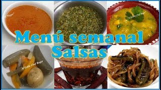 6 Salsas muy picosas Menú semanal de salsa [upl. by Devy]